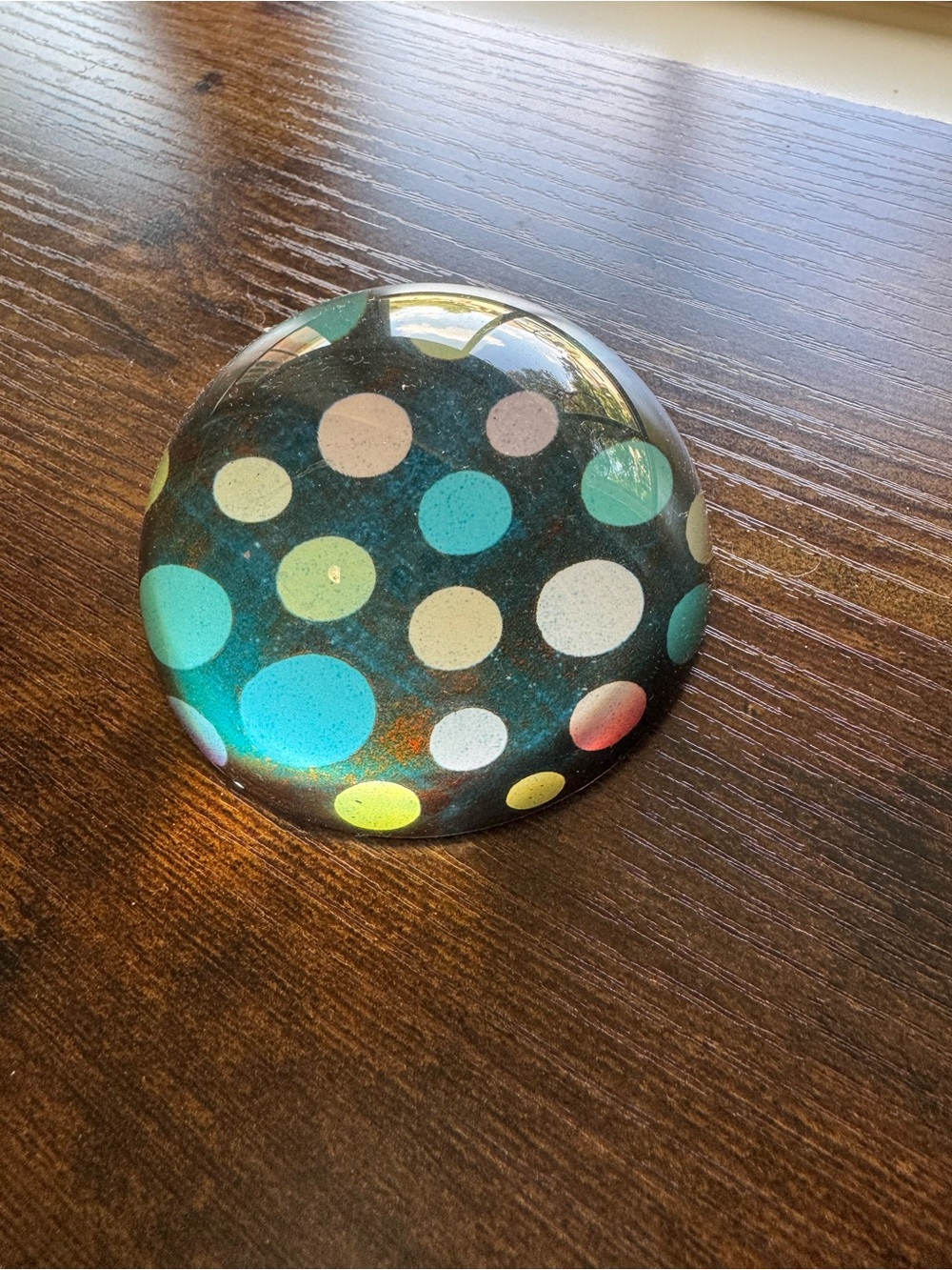 Vintage Mid-Century Modern Dome Glass Paperweight